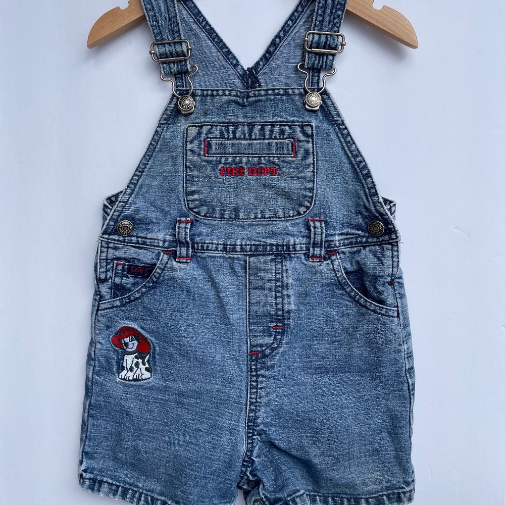 Vintage Lee Toddler Fire Dept Denim Overalls